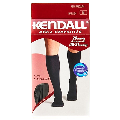 Meia Kendall Masculina M Média Compressão Marron