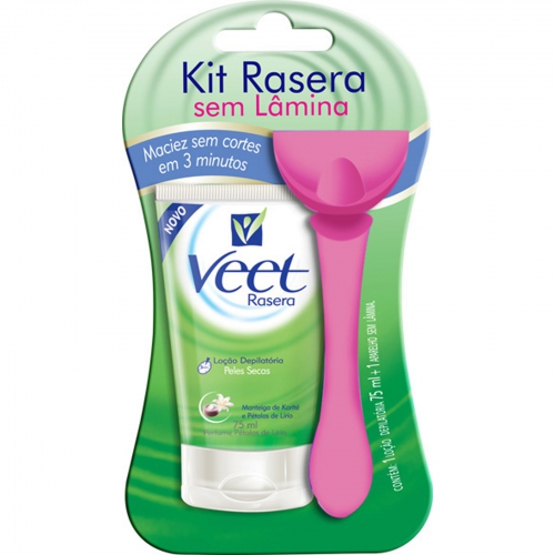 Depilatorio Veet Kit Rasera Pele Seca 75ml