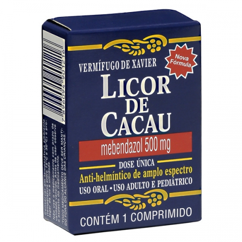 Licor de cacau 500mg com 1 Comprimido