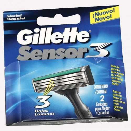 Carga Gillette Sensor 3 Com 2 Unidades