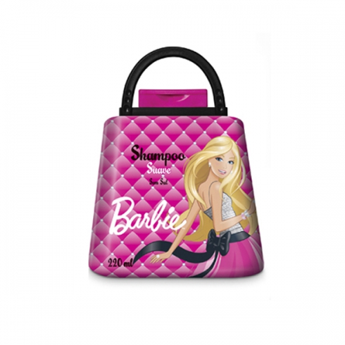 Kit Infantil Barbie Bolsa Shampoo Suave 220ml