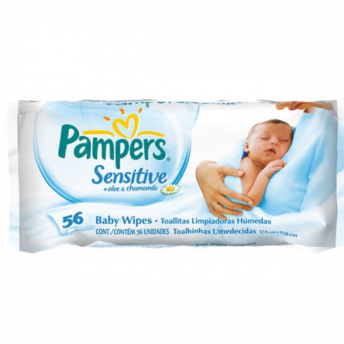 Pampers Toalhinha Sensitive com 56 unidades