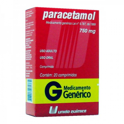 Paracetamol 750mg 20 Comprimidos