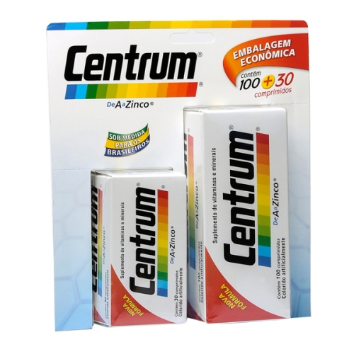 Kit Centrum Embalagem Econômica com 100 + 30 Comprimidos