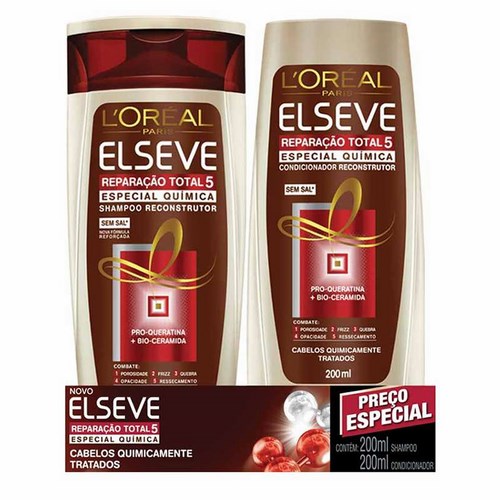 Kit Shampoo e Condicionador Elseve Reparação Total 5 400ml