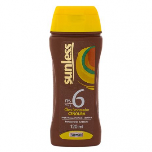 Oleo Bronzeador Sunless Cenoura FPS6 120Ml