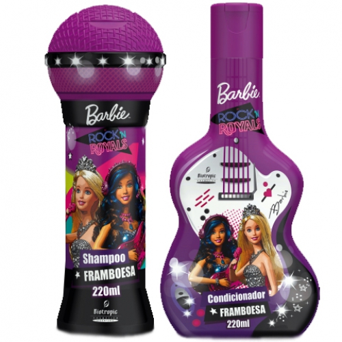 KIT BARBIE ROCKN ROYALS FRAMBOESA SHAMPOO 220ML+CONDICIONADOR 220ML