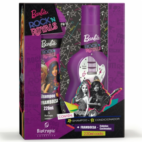 KIT BARBIE ROCKN ROYALS FRAMBOESA SHAMPOO 220ML+CONDICIONADOR 220ML