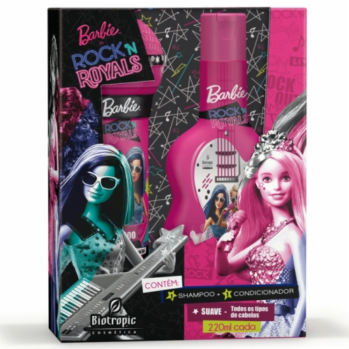 KIT BARBIE ROCKN ROYALS SUAVE SHAMPOO 220ML+CONDICIONADOR 220ML