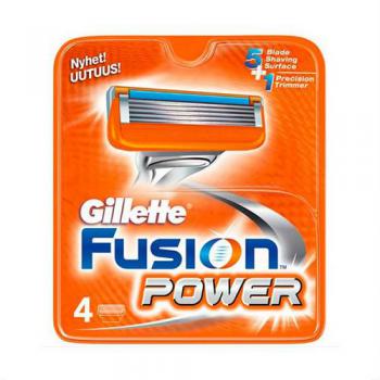 Aparelho de Barbear Gillette Fusion refil, 4 unidades