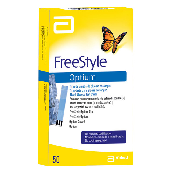 TIRA PARA TESTE FREESTYLE OPTIUM 50 unidades