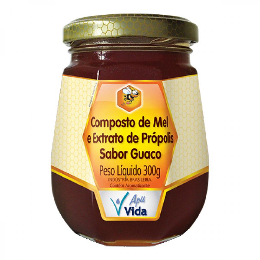 COMPOSTO DE MEL E EXTRATO DE PROPOLIS SABOR GUACO 300G