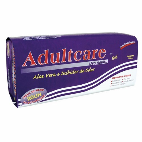 Absorvente Geriatrico Adultcare com 20 unidades