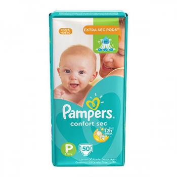 Fralda Pampers Confort Sec P 50 Unidades