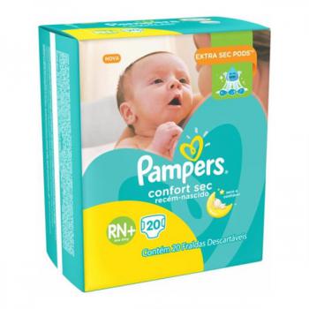 Fralda Pampers Confort Sec Rn Plus 20 Unidades