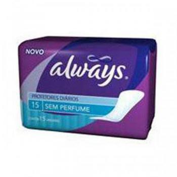 Protetor Diario Always 15 unidades sem perfume