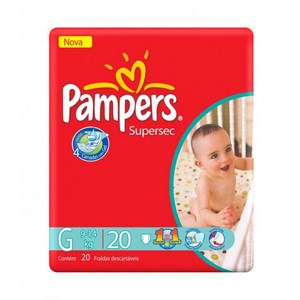 Fralda Pampers Supersec G Com 20 Unidades