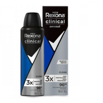 Desodorante Aerosol Rexona Clinical Masculino Clean 150Ml