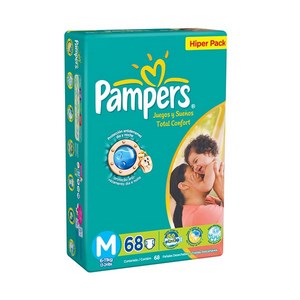 Fralda Pampers Total Confort M Com 68 Unidades