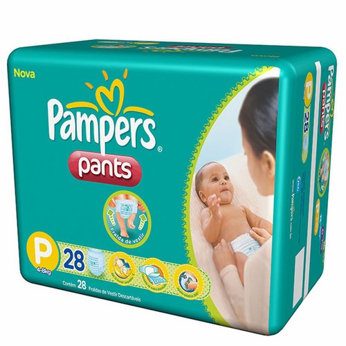 Fralda Pampers Total Confort Pants P com 28 unidades