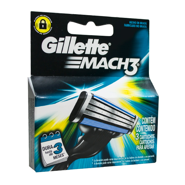 Carga de Aparelho de Barbear Gillette Mach3 Regular 2 Unidades