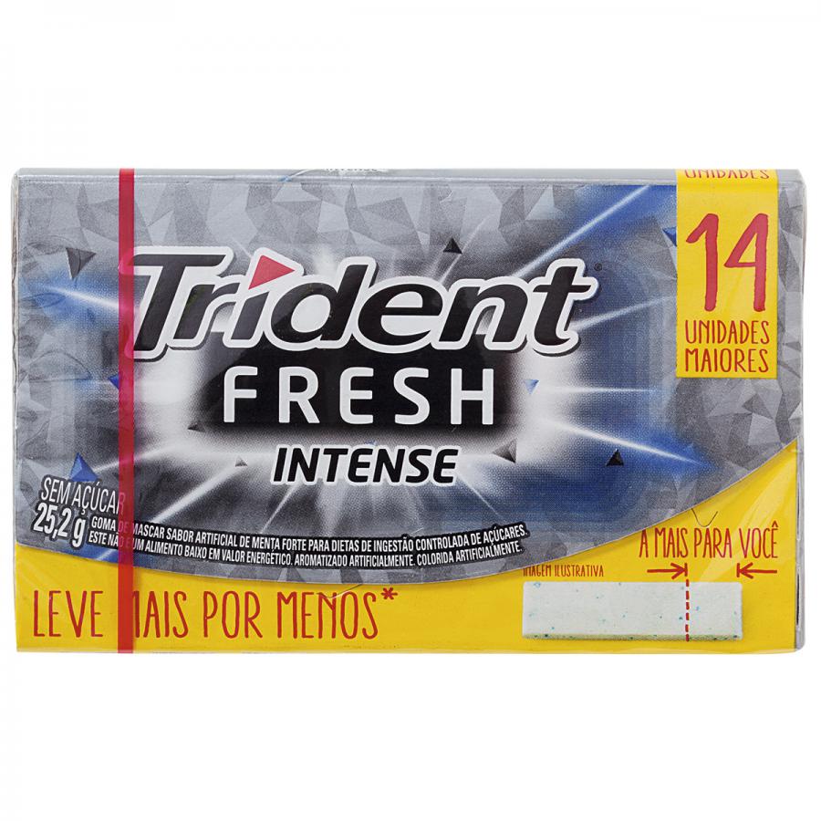 Chiclete trident intense 14un