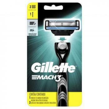 Aparelho de Barbear Gillette Mach3 - 1 unidade + carga com 1 unidade