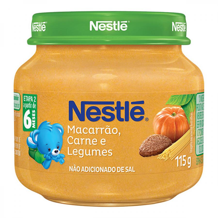 PAPINHA Nestle Carne, Legumes e Macarrao Pote 115g