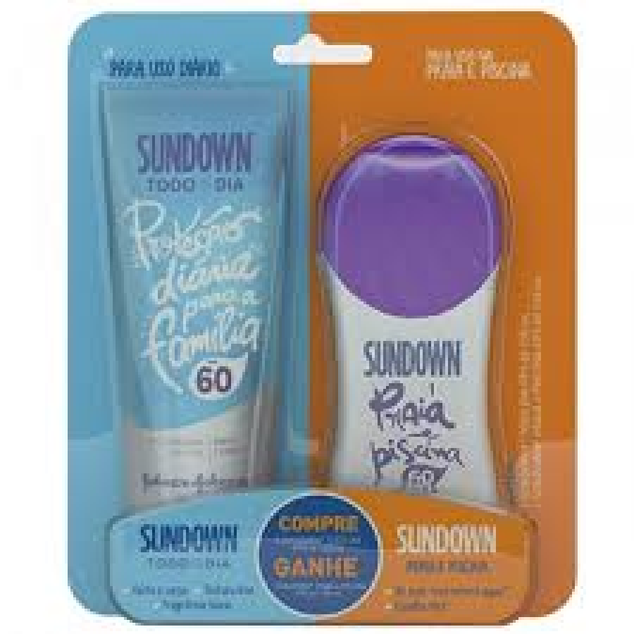 Kit Protetor Solar Sundown Todo Dia FPS60 130ml + Protetor Solar FPS60 120ml