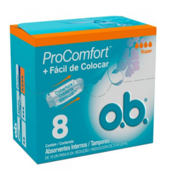 Absorvente Interno OB ProComfort super com 8 unidades