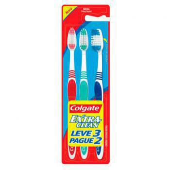 Escova Dental Colgate Exta Clear Macia Leve 3 unidades e Pague 2 unidades