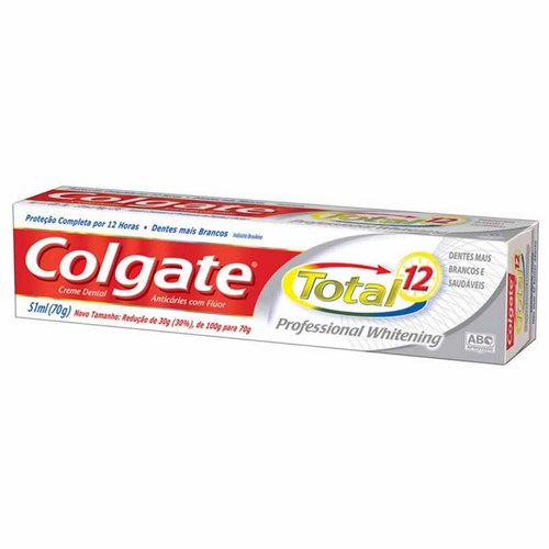 Creme Dental Colgate Total 12 Professional Whitening 70g