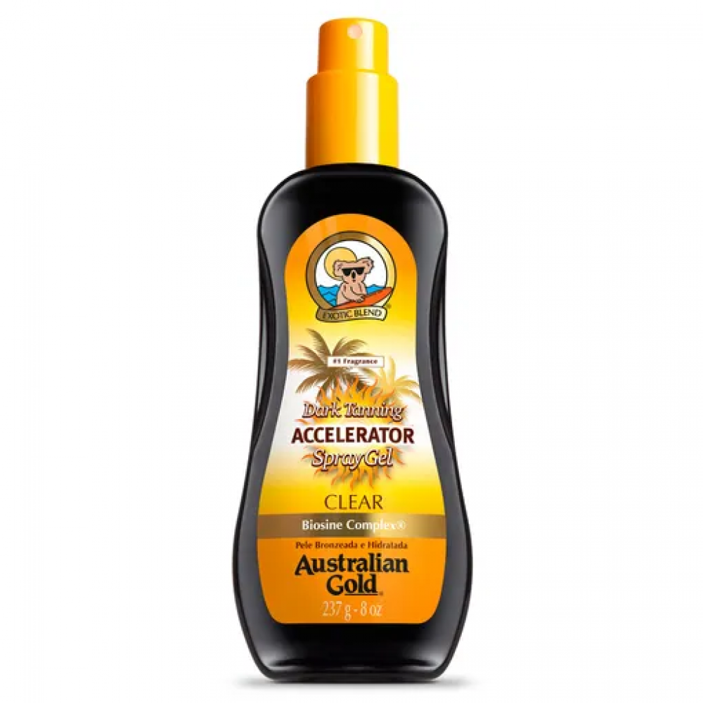Bronzeador Australian Gold Dark Tanninml Accelerator Spray Gel Clear 125ml