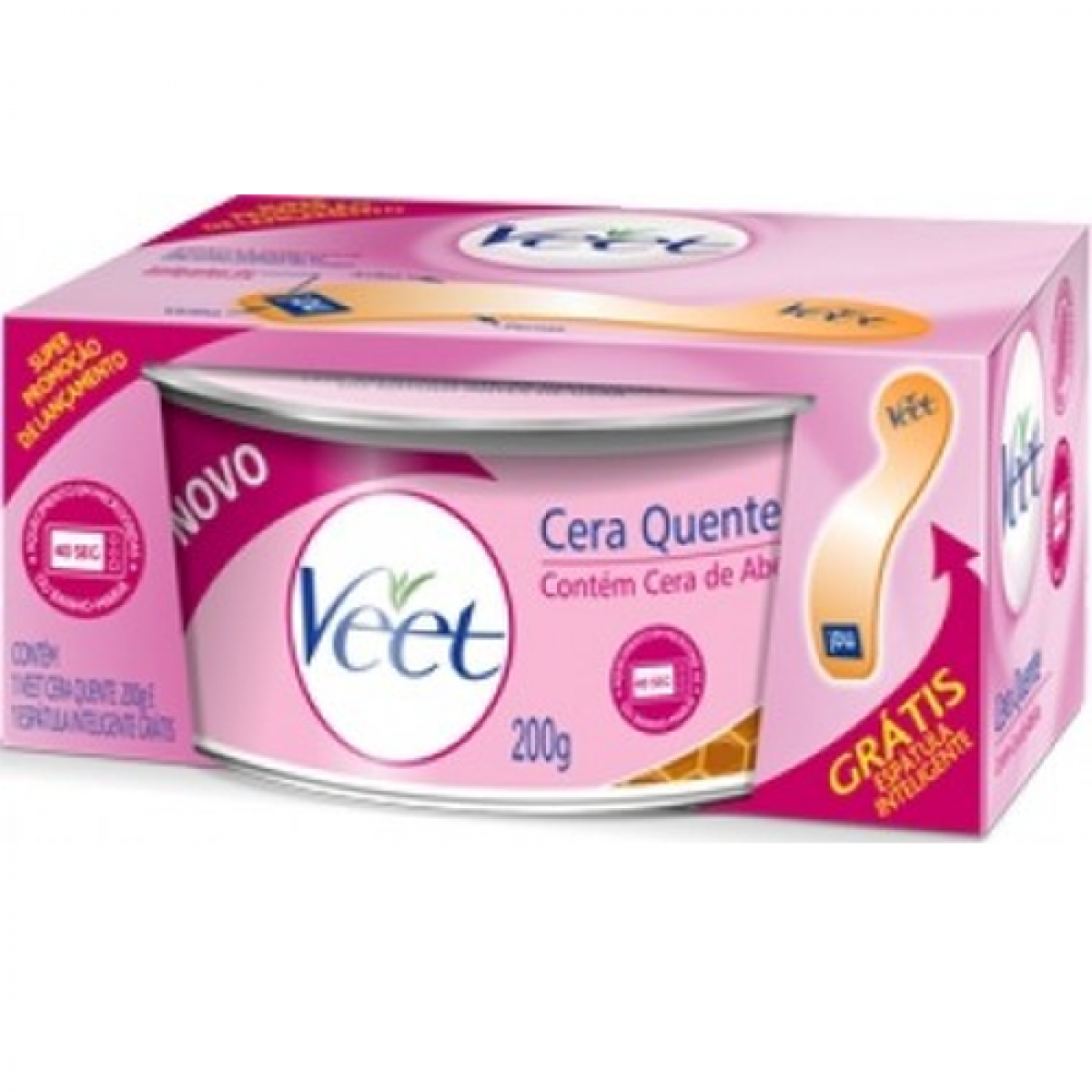 DEPILATORIO VEET CERA QUENTE + ESPATULA 200GR