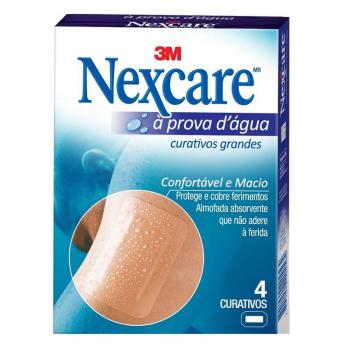 Curativo Nexcare À Prova D Água Tamanho Grande 4 unidades