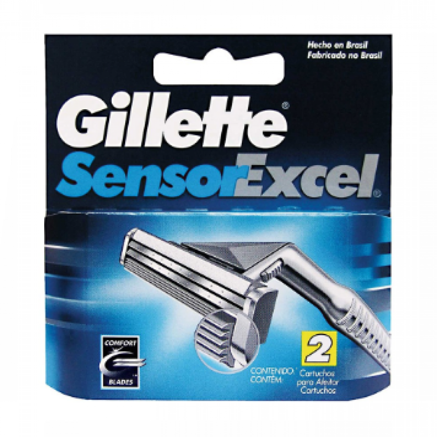 Carga de Aparelho de Barbear Gillette Sensor Excel 2 Unidades