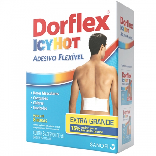 Dorflex Icy Hot Extra Grande com 3 Unidades