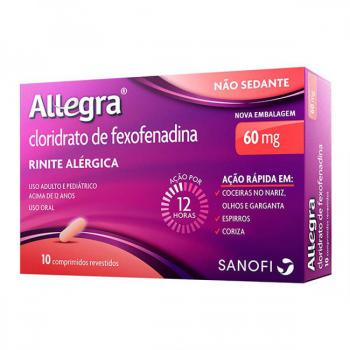 Allegra Sanofi 60mg 10 Comprimidos