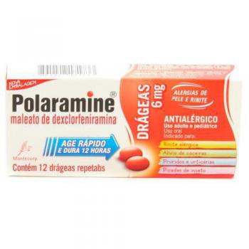 Polaramine 6mg com 12 drageas