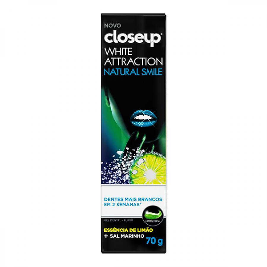 GEL DENTAL CLOSE UP WHITE ATTRACTION NATURAL SMILE LIMAO + SAL 70G