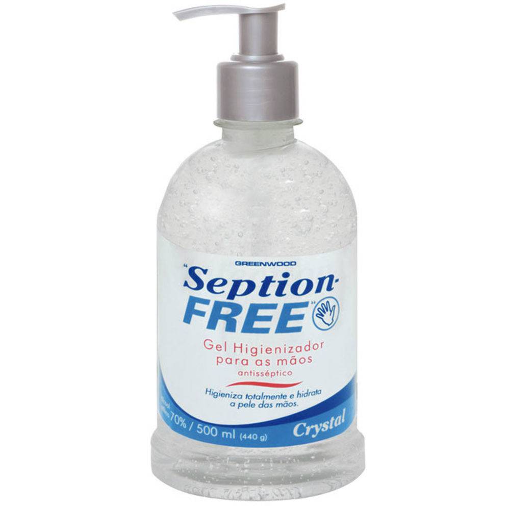 Gel Higienizador para Mãos Seption-Free Crystal 500ml