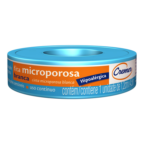 Fita Microporosa Cremer Branca Hipoalergica 1.2cm x 4.5m