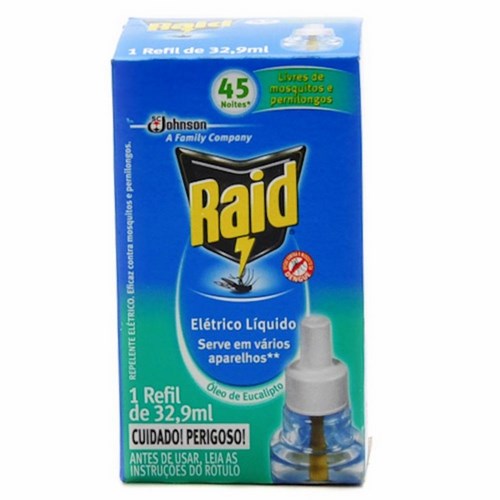 REFIL RAID ELETRICO LIQ 45 NOITES EUCAL 32,9ML