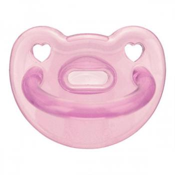 Chupeta Kuka Soft Orto 6+ meses, rosa com 1 unidade