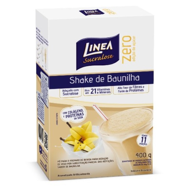 Shake Linea Sucralose Premium 400g Baunilha