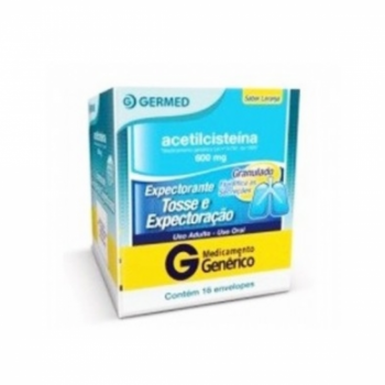 Acetilcisteína Sabor Laranja Germed 600mg 16 Envelopes