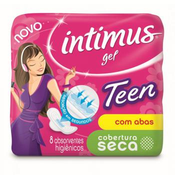 Absorvente Intimus teen com abas secas 8 unidades