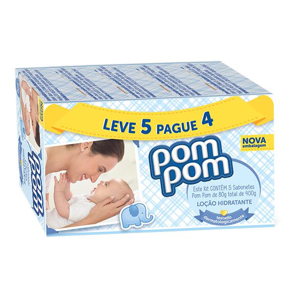 SABONETE POM POM LOCAO HIDRATANTE LEVE5 PAGUE4 UNIDADES DE 80G