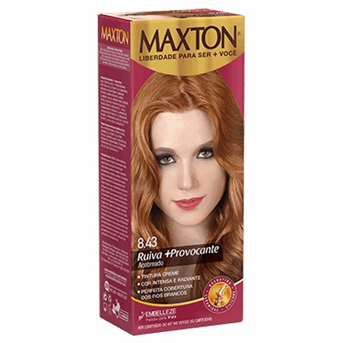 Tintura Maxton 8.43 Ruiva Provocante Acobreado