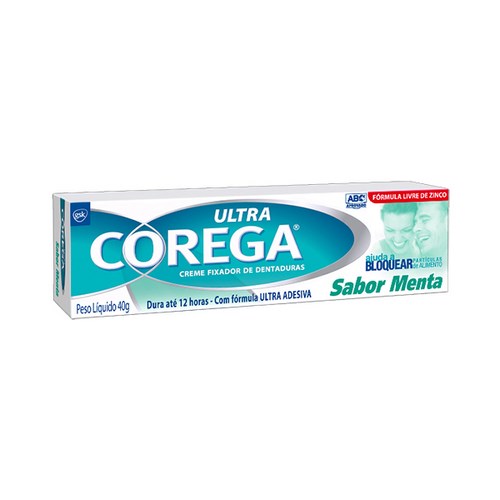 Creme Fixador de Dentadura Corega Ultra menta, 1 unidade com 40g